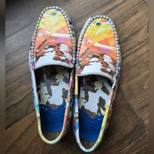 Robert Graham Gerard Paint-Splatter Driving Loafers –  Men’s Size 8